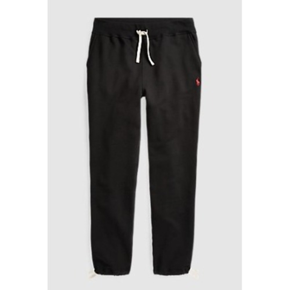 Polo Ralph Lauren Mens XXL Fleece Sweatpants Black Red Pony Logo NWT